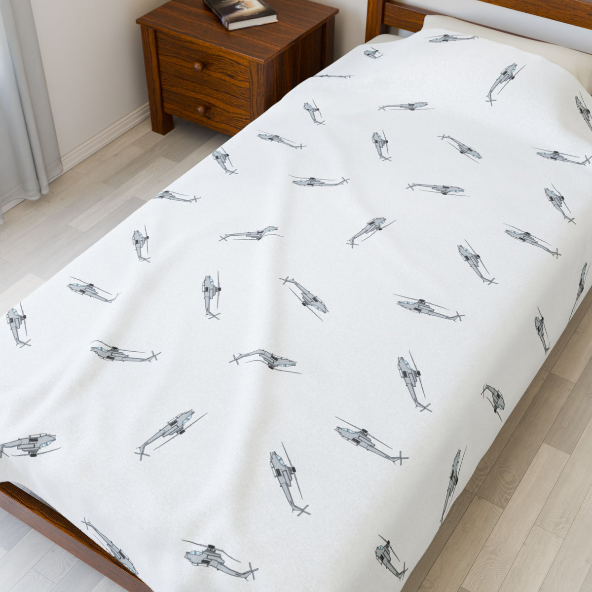 AH-1Z Viper Lil Pilots Collection Plush Blanket (60" X 80" Twin Size)