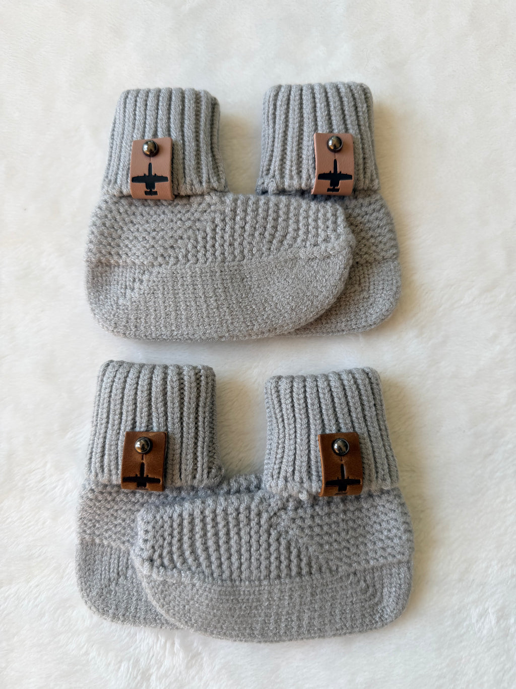 A-10 Warthog Fighter Jet Baby Gift Box Set- in TAUPE GREY