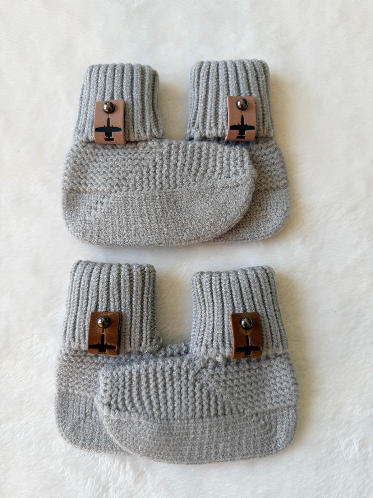 A-10 Warthog Fighter Jet Baby Gift Box Set- in TAUPE GREY