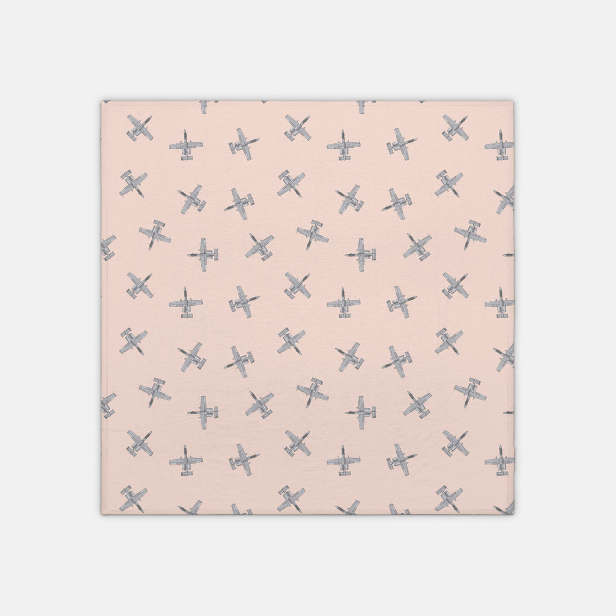 A-10 Fighter Jet _jersey knit swaddle_coral
