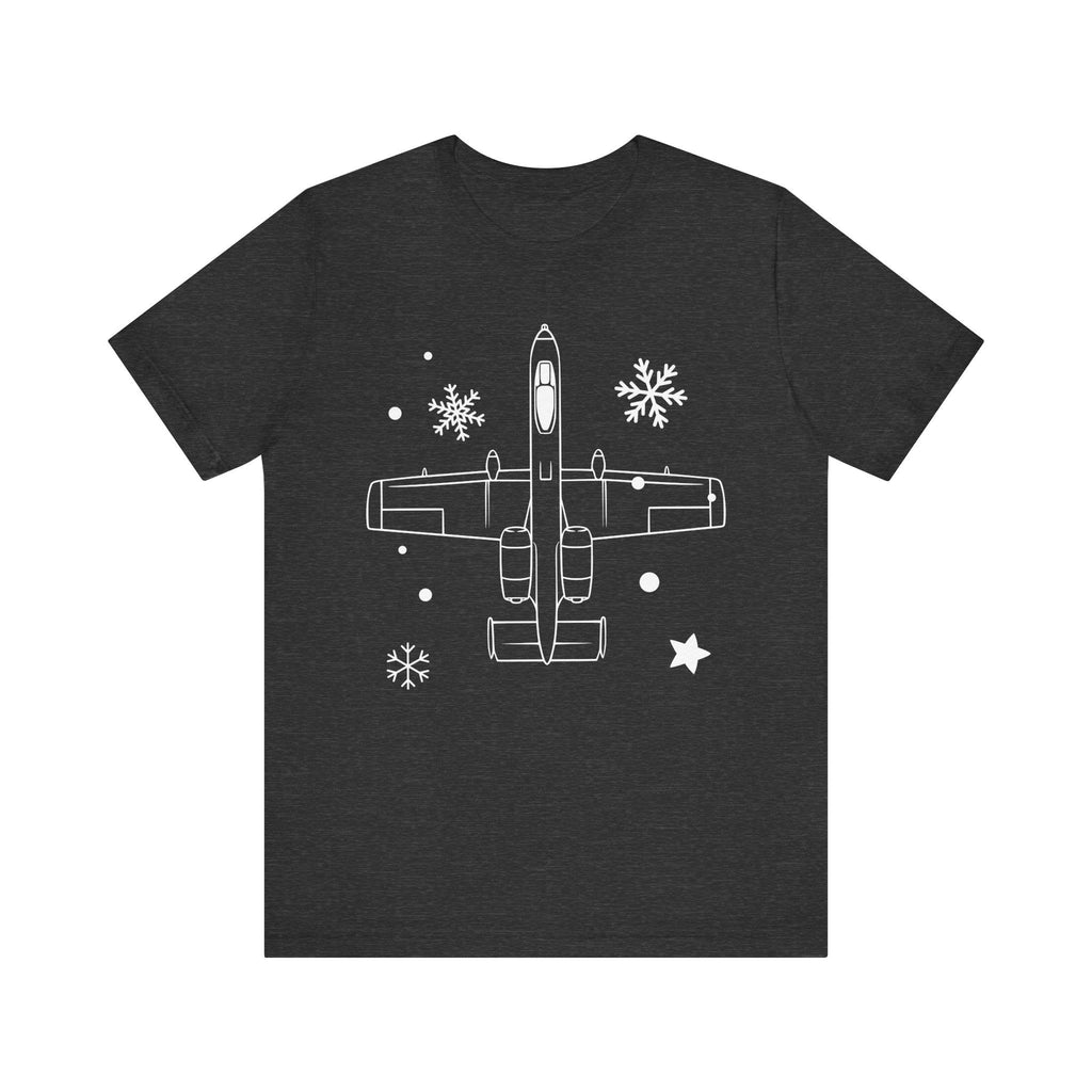 It's A Fighter Jet Christmas- ADULT Unisex Jersey Short Sleeve Tee (Choose from A-10, F-15, F-16, F-22 & F-35)