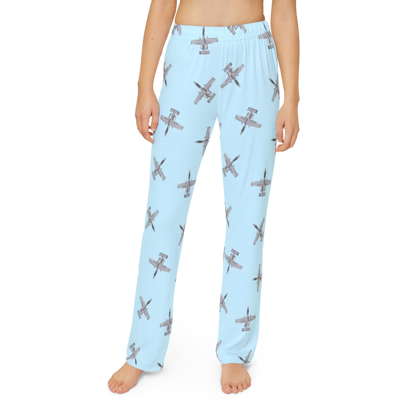 A10_Fighter Jet Pajama Pants_cyan