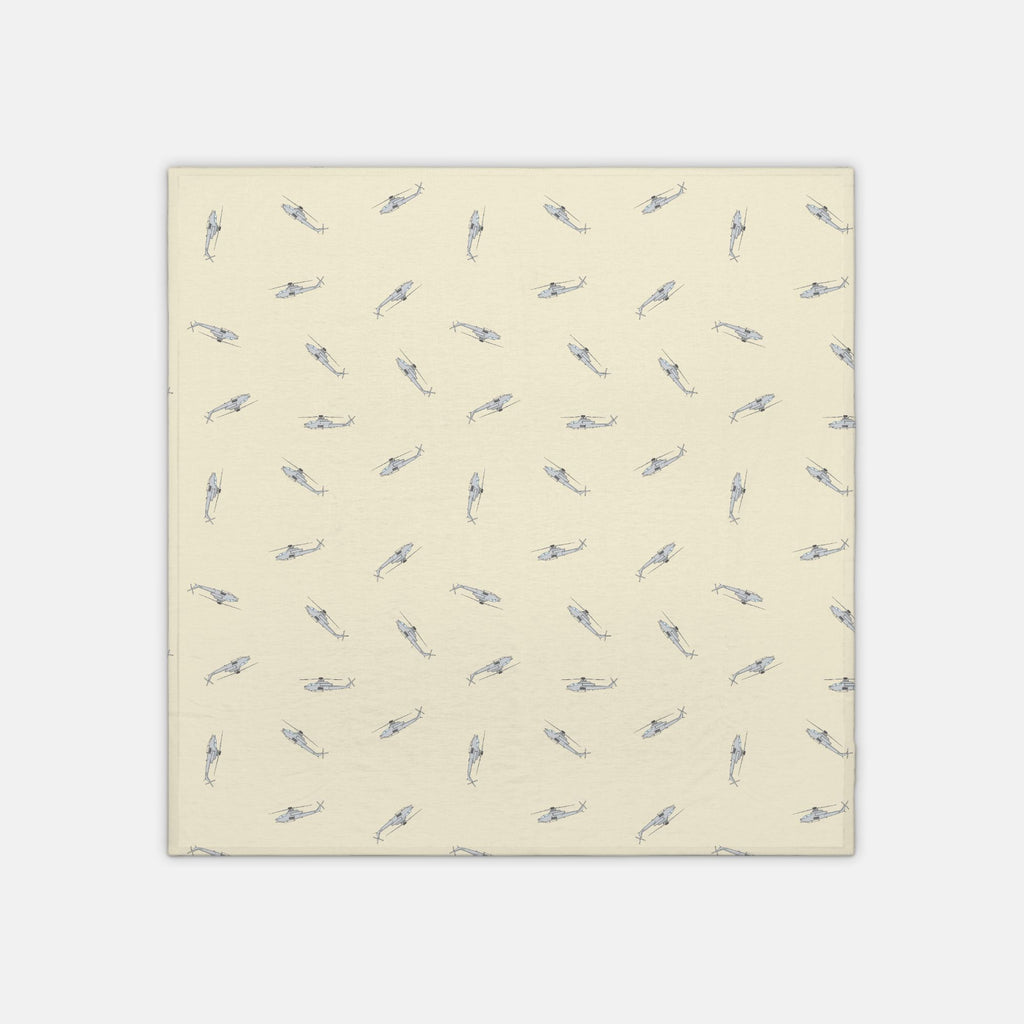 AH-1Z jersey knit swaddle_Lil Pilot Pastels_buttercream
