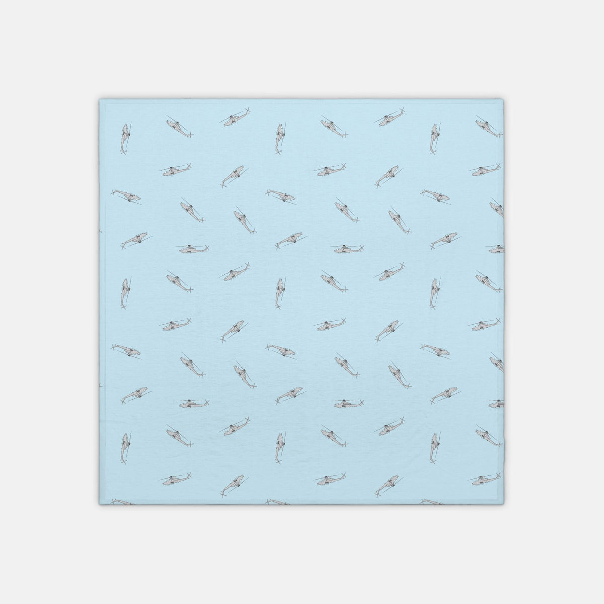 AH-1Z jersey knit swaddle_Lil Pilot Pastels_cyan