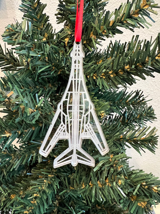 Engraved B-1 Lancer Blueprint Ornament