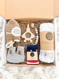 F-22 Fighter Jet Baby Gift Box Set in TAUPE GREY