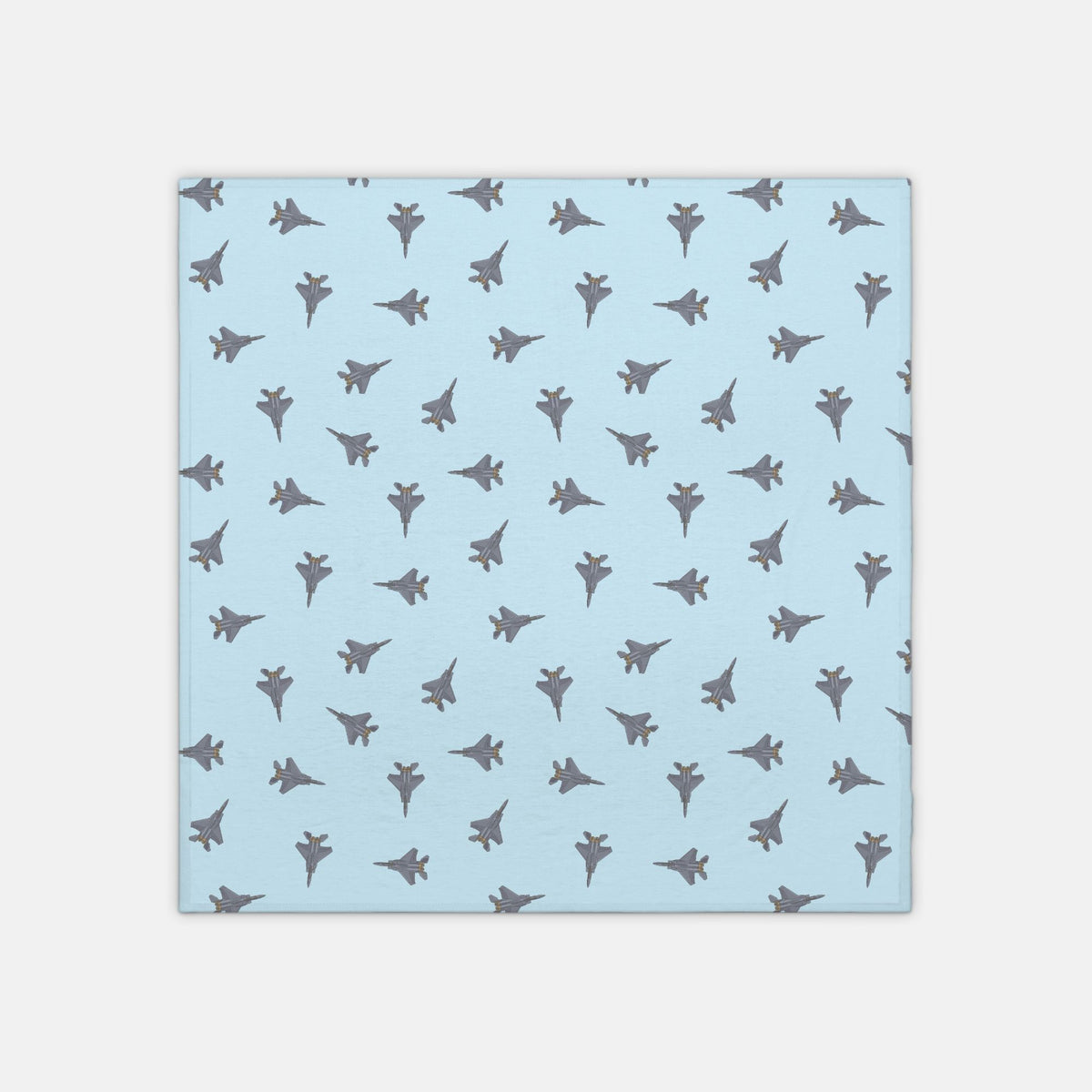 F-15 Fighter Jet_cyan_jersey knit swaddle