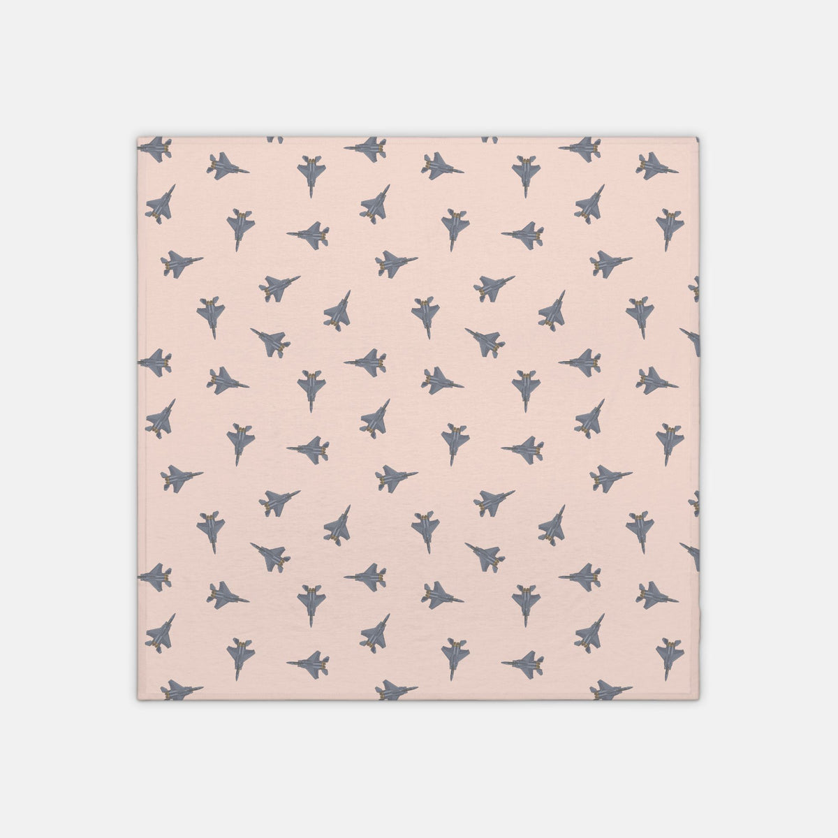 F-15 Fighter Jet_jersey knit swaddle_coral