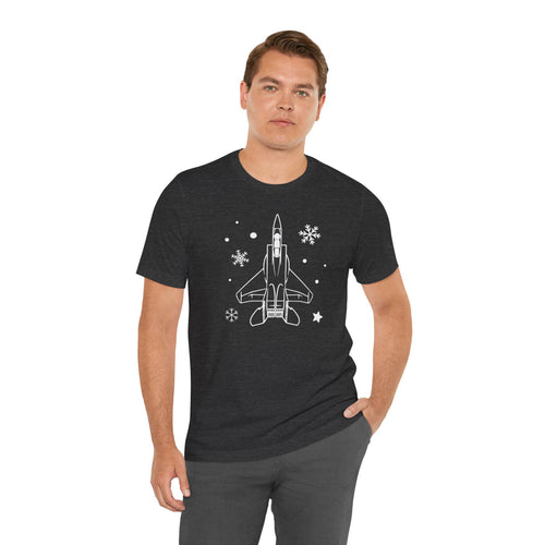 It's A Fighter Jet Christmas- ADULT Unisex Jersey Short Sleeve Tee (Choose from A-10, F-15, F-16, F-22 & F-35)