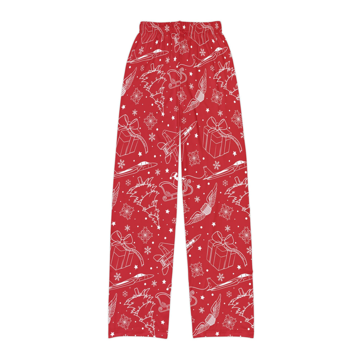 F-15 It's a Fighter Jet Christmas-Youth Pajama Pants- back