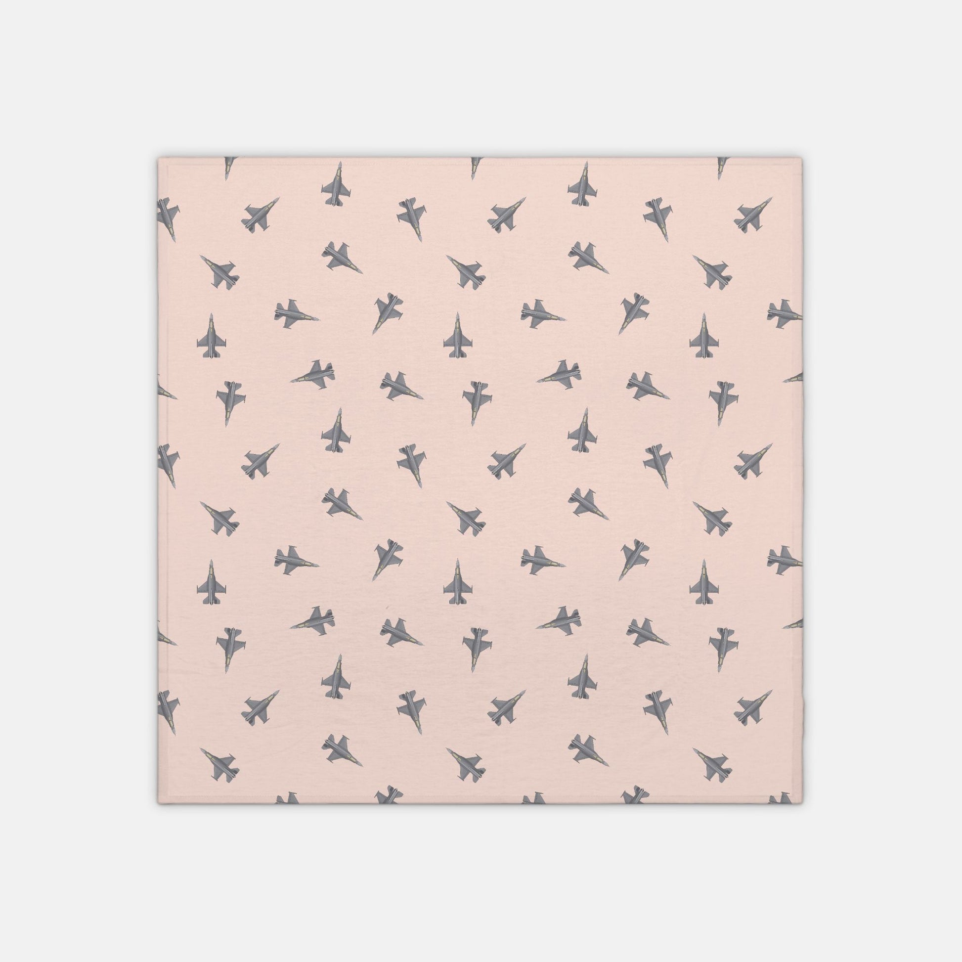 F-16 Fighter Jet_jersey knit swaddle_coral