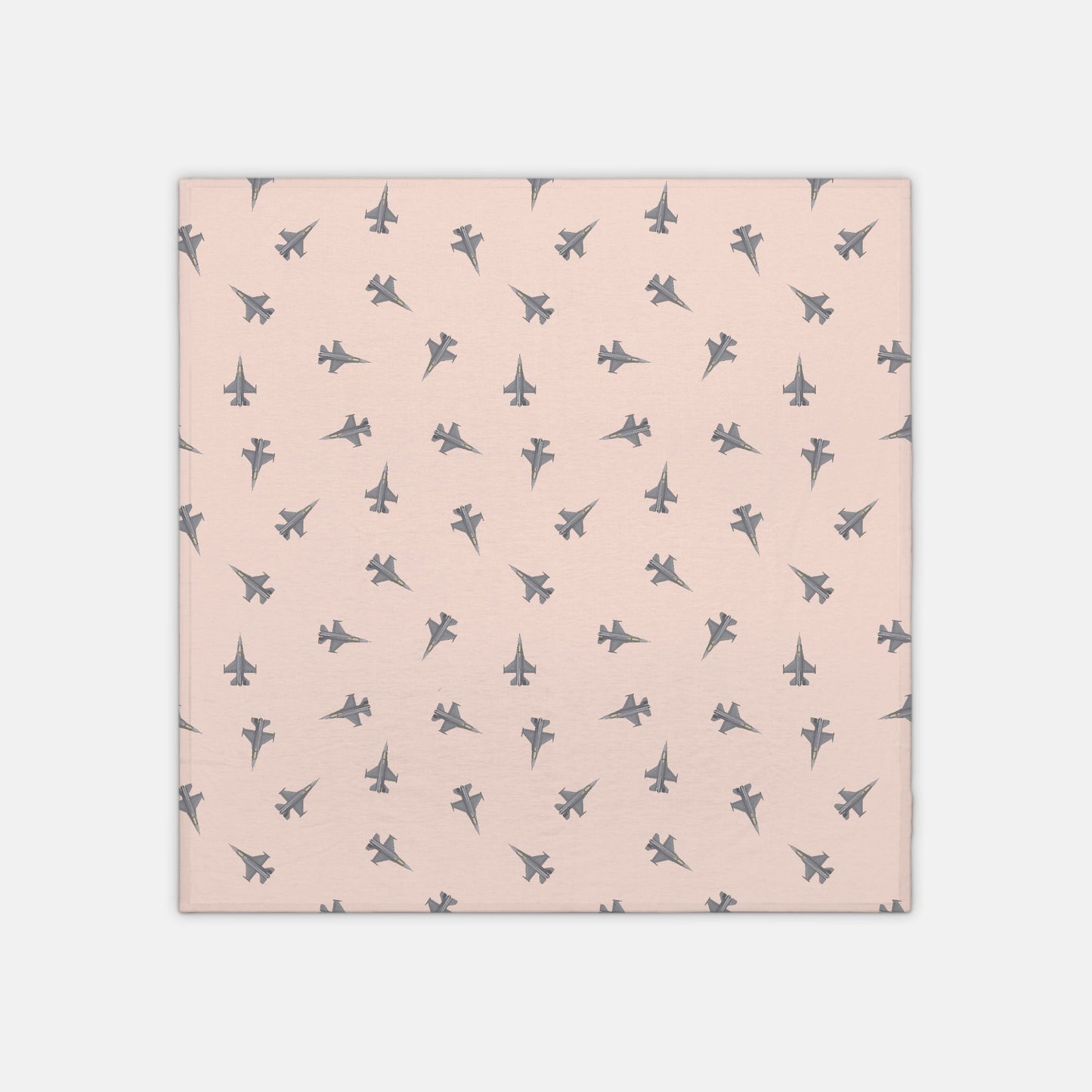 F-16 Fighter Jet_jersey knit swaddle_coral