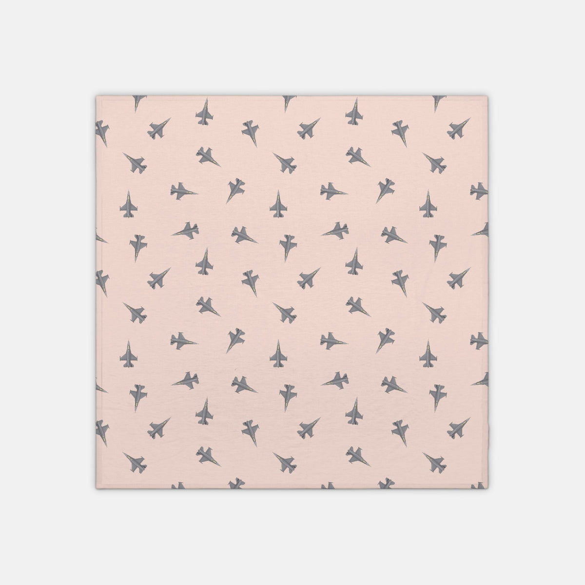 F-16 Fighter Jet_jersey knit swaddle_coral