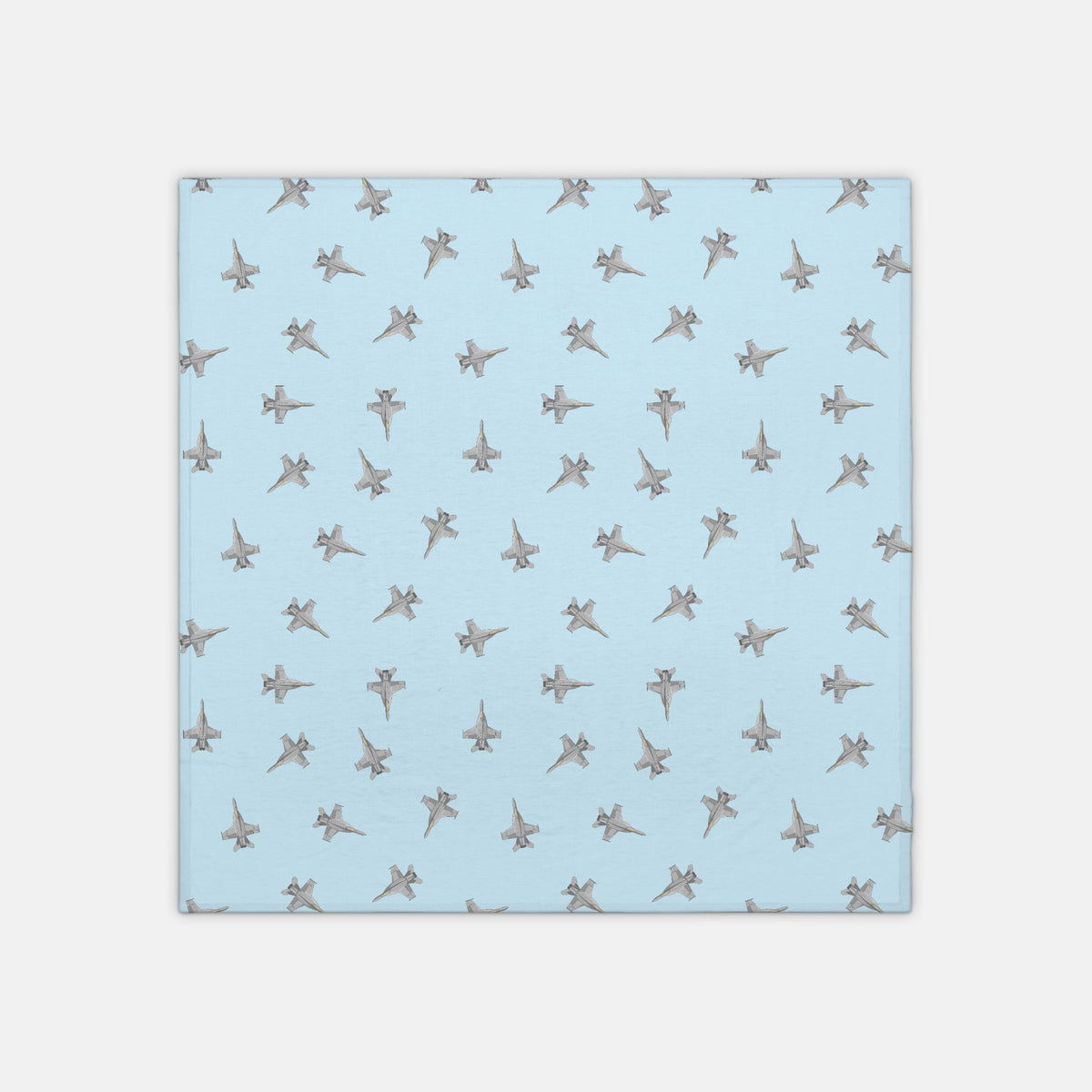 F-18 Fighter Jet_cyan_jersey knit swaddle