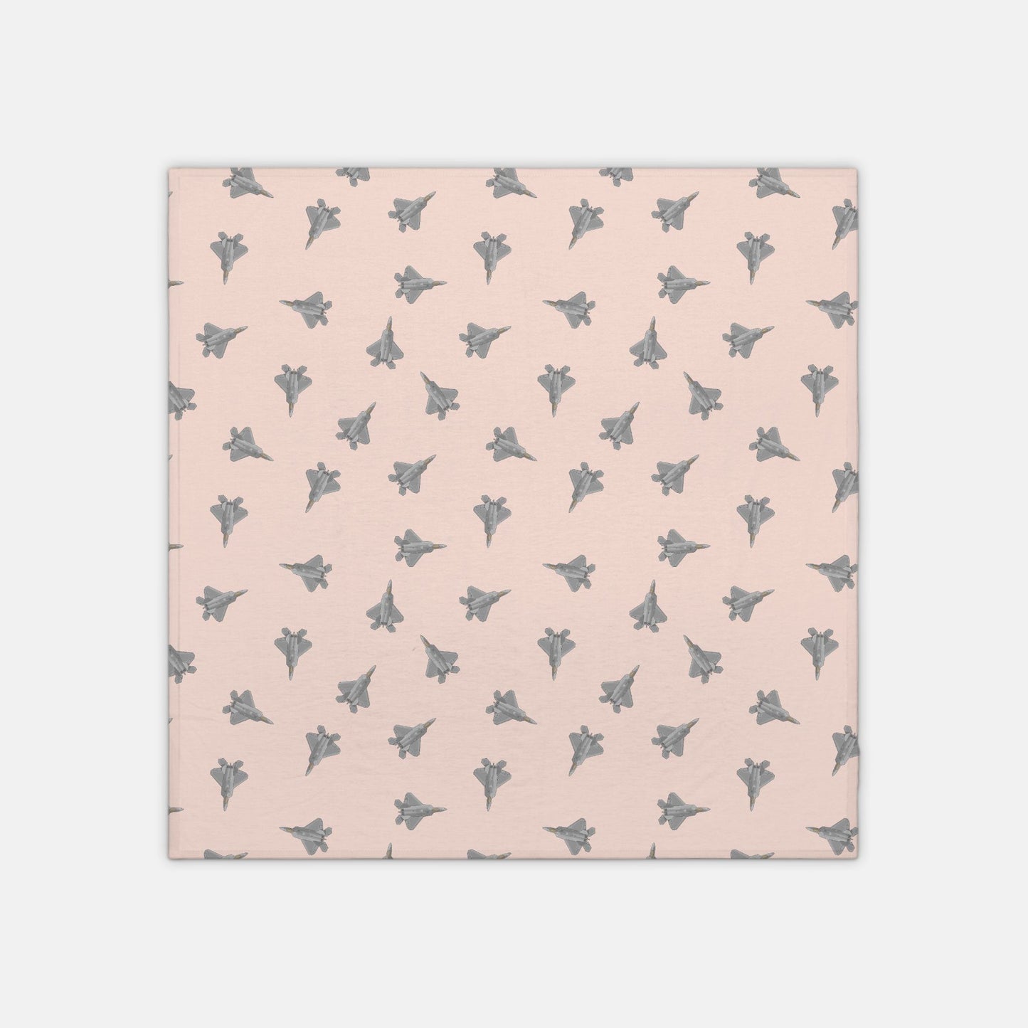 F-22 Fighter Jet_jersey knit swaddle_coral