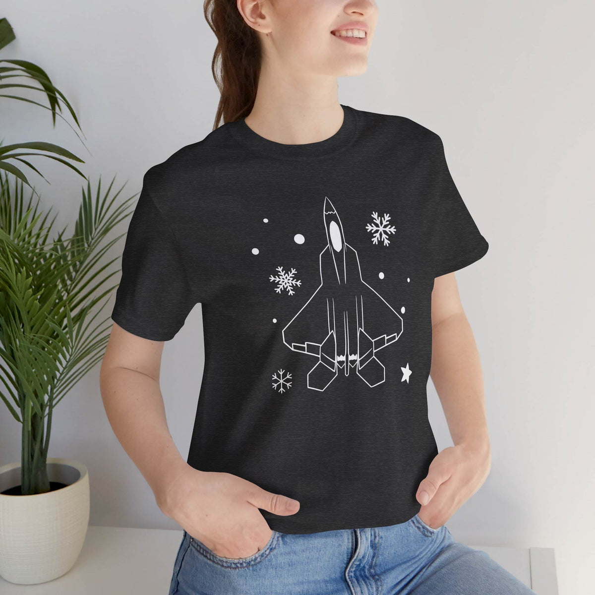 F-22_It_s_A_Fighter_Jet_Christmas_ADULT_UNISEX_Tshirt_Top
