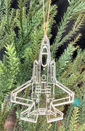 Engraved F-35A Blueprint Fighter Jet Ornament