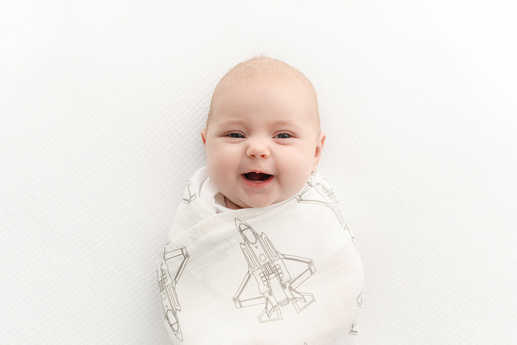F-35A Fighter Jet Baby Gift Box Set in TAUPE GREY