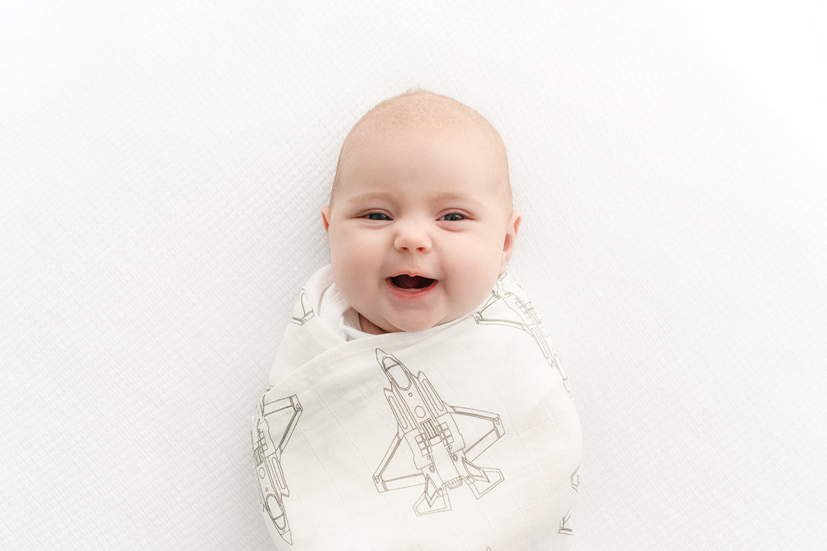 F-35A Fighter Jet Baby Gift Box Set in TAUPE GREY