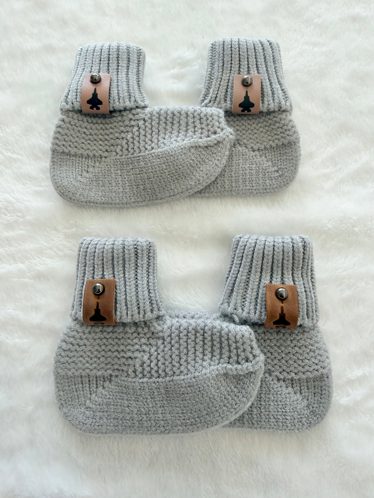 F-35A Fighter Jet Baby Gift Box Set in TAUPE GREY