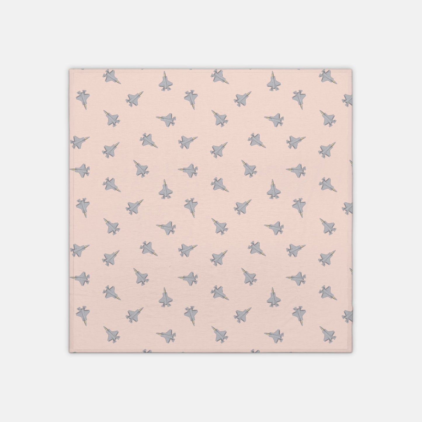 F-35 Fighter Jet _jersey knit swaddle_coral