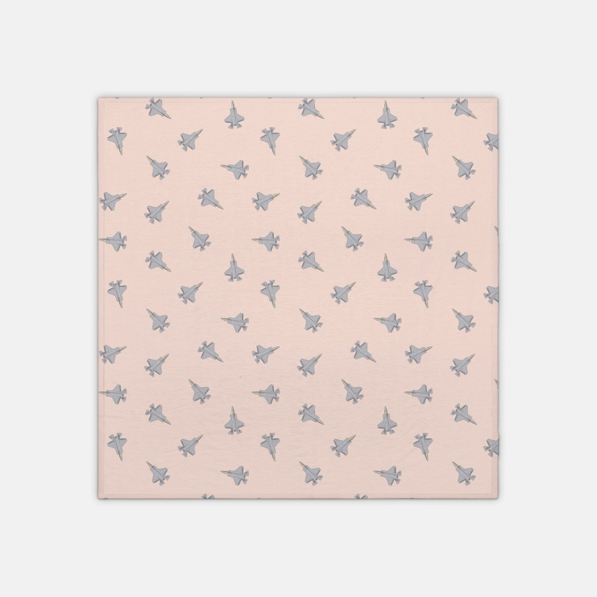 F-35 Fighter Jet _jersey knit swaddle_coral