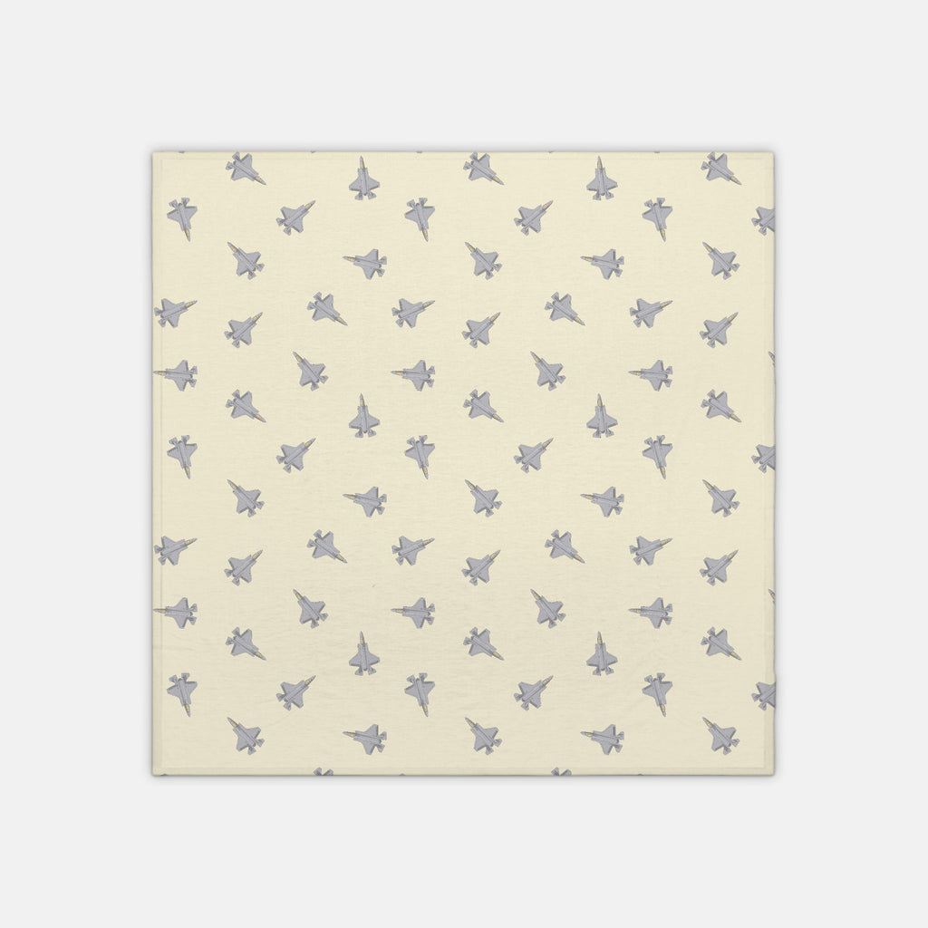 F-35 Fighter Jet_jersey knit swaddle_buttercrea