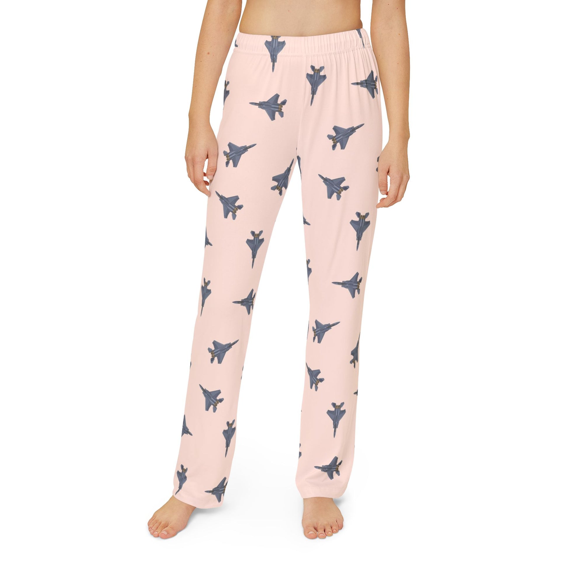 F15-Fighter Jet Pajama Pants_coral