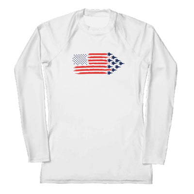 F22_Fighter_Jet_Womens_Rashguard_American_Flag