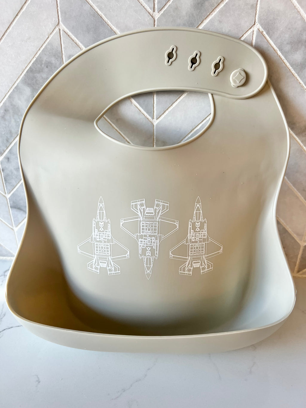 CLOSEOUT: Blueprint Aviation Silicone Bib (offered in A-10, F-15C, F-15E, F-16, F-22, T-38, KC-135 and T-6 )