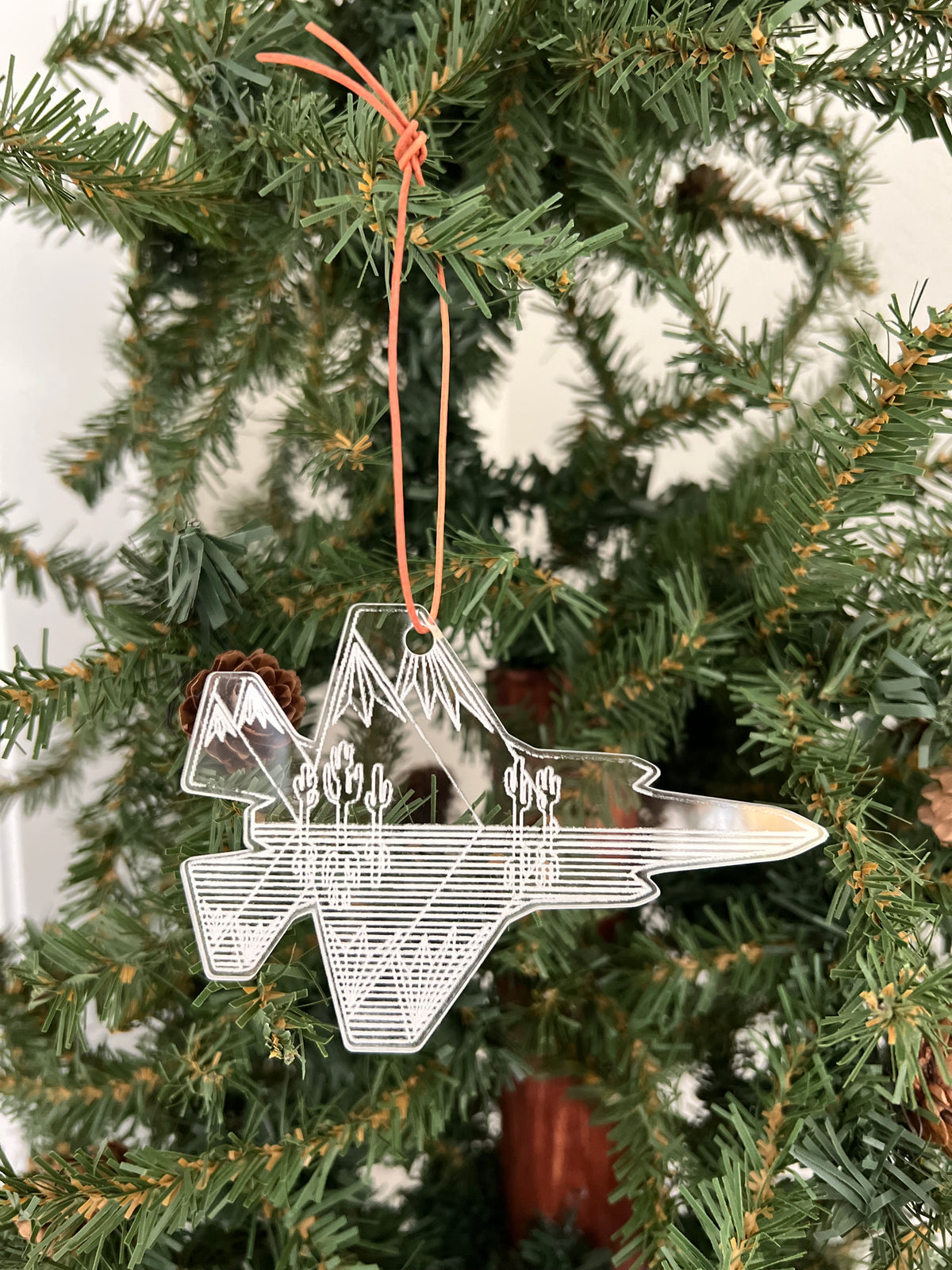 F-15, F-16, F-18, F-22 and F-35 Fighter Jet Mountain-scape Ornament Collaboration with JLeeElements
