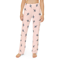 F16-Fighter Jet Pajama Pants_coral