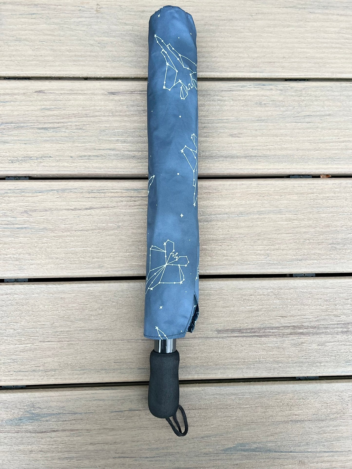 Starry Jet Night- Fighter Jets in the Sky-Semi-Automatic Foldable Umbrella