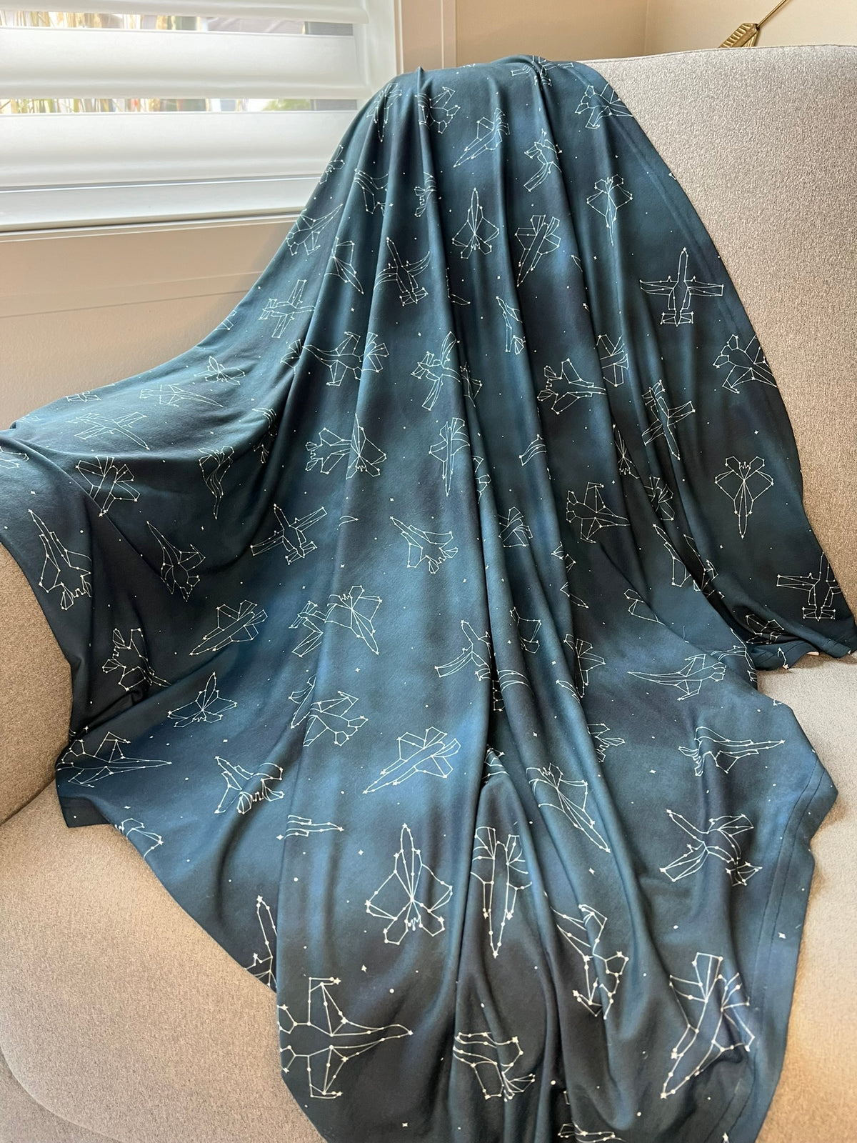 Starry Jet Night_Jersey Knit Swaddle