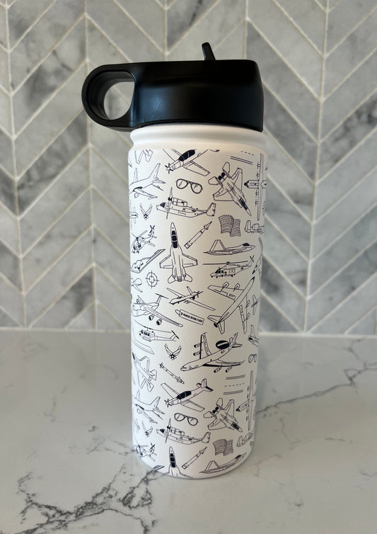 USAF Zoom + Boom Stainless Steel Water Bottles (12oz, 16oz, 32oz)