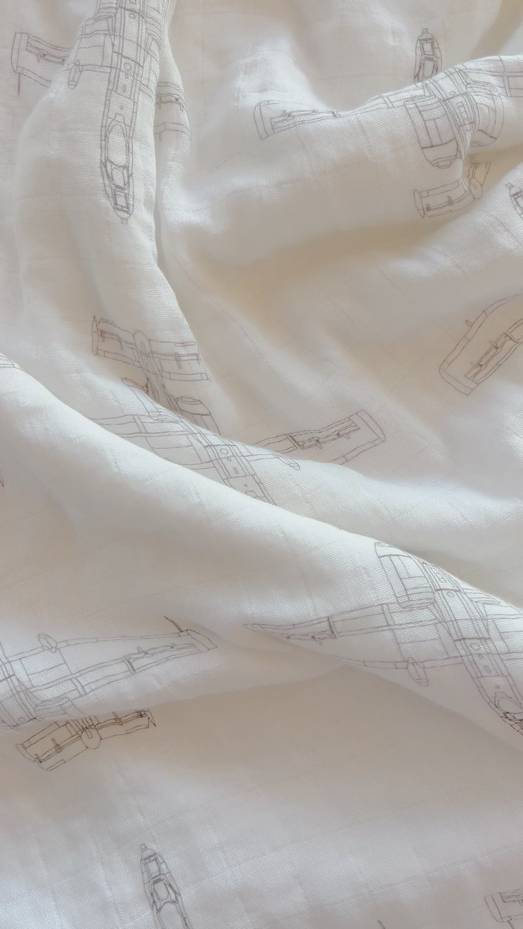 A-10 Warthog Blueprint Muslin Swaddle