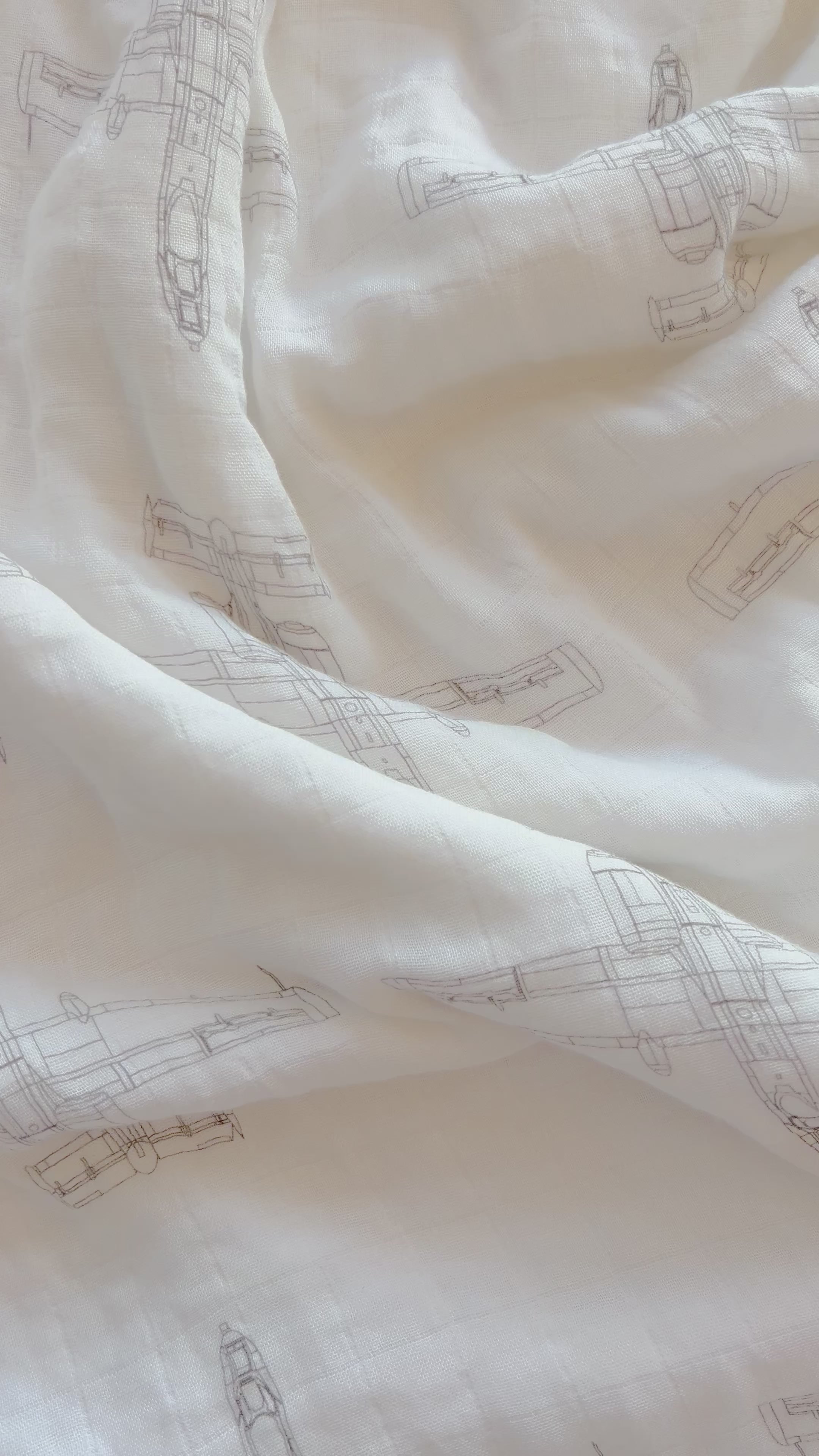 A-10 Warthog Blueprint Muslin Swaddle