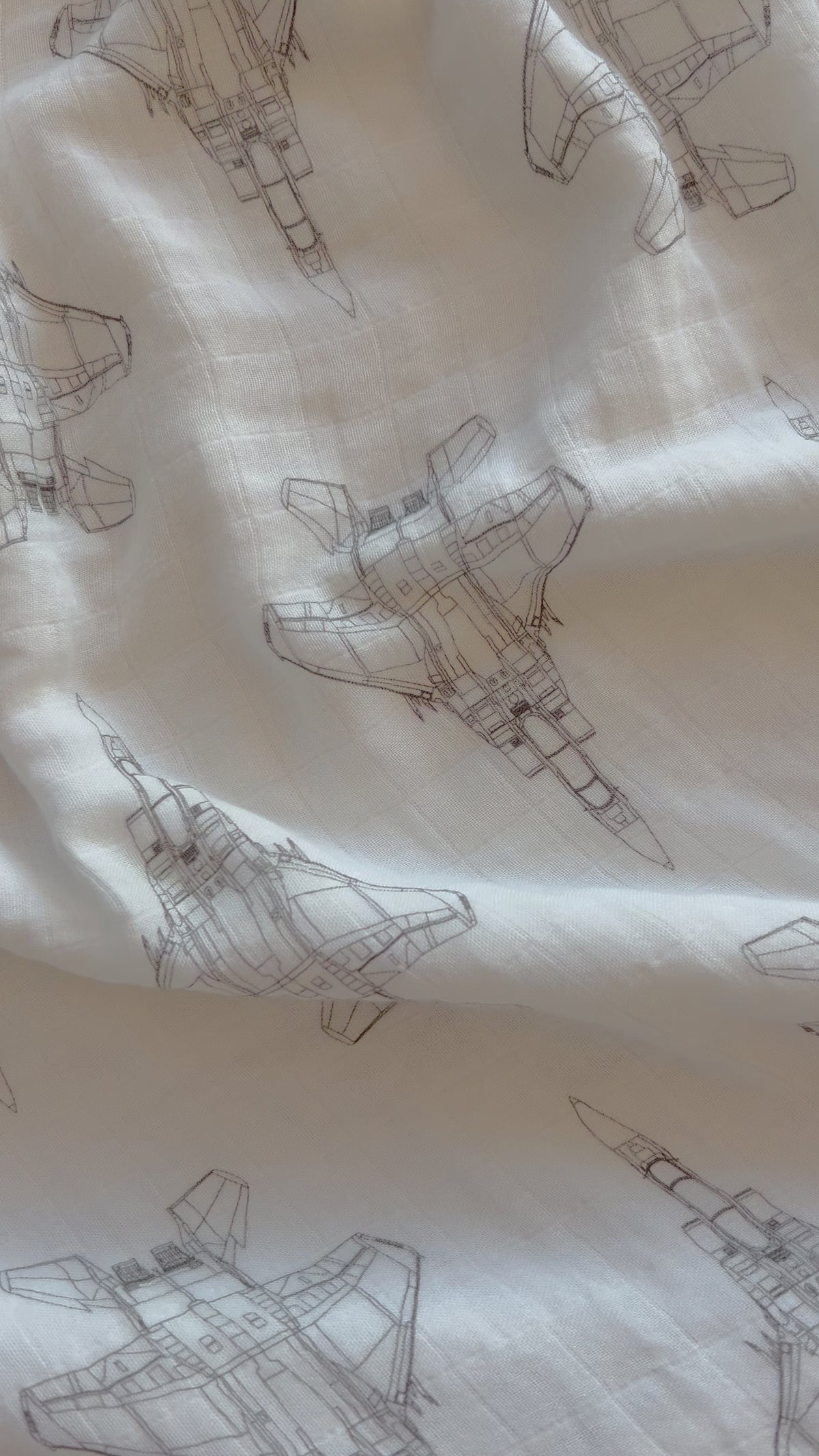 fighter jet blueprint blanket