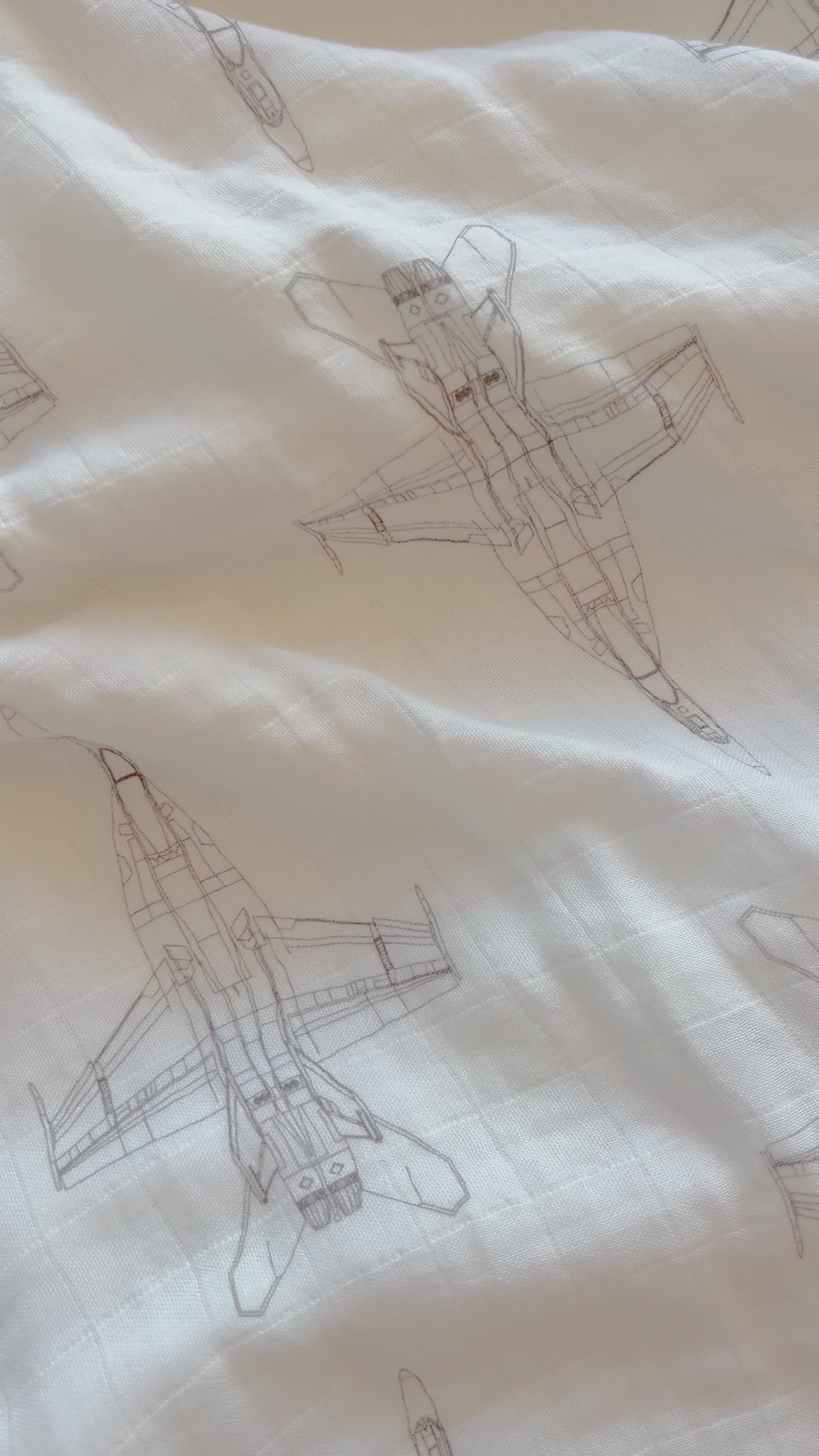 Fighter jet blueprint blanket