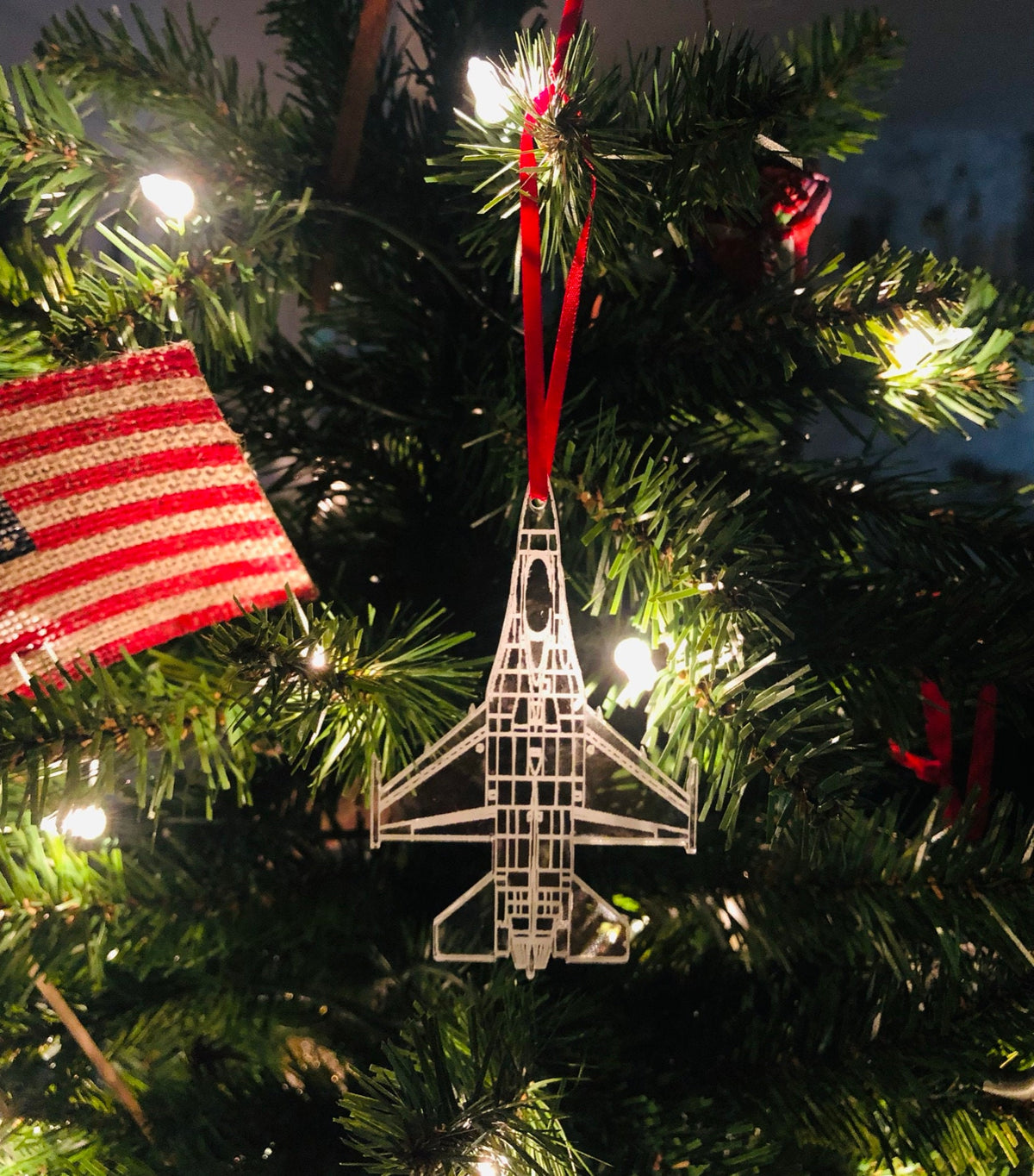 F-16_Viper_Fighter_Jet_Blueprint_Engraved_Ornament