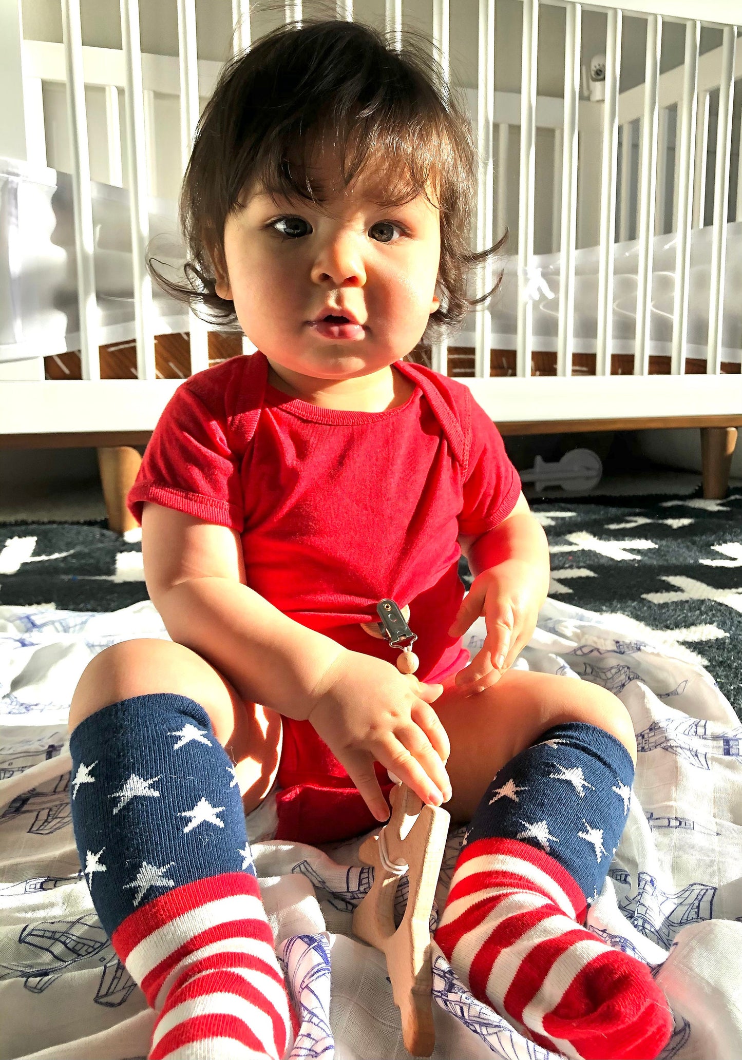 Stars & Stripes Baby/Toddler Knee High Socks