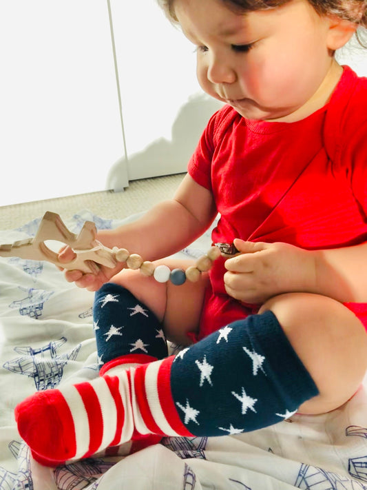 Stars & Stripes Baby/Toddler Knee High Socks