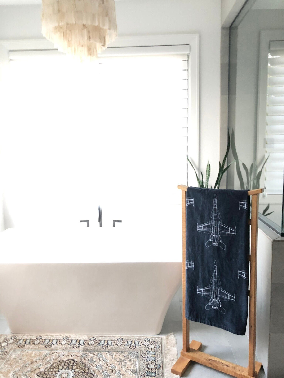 CLOSEOUT: F/A-18E Superhornet Blueprint Fighter Jet 100% Cotton Oversized Beach/Pool/Bath Towel