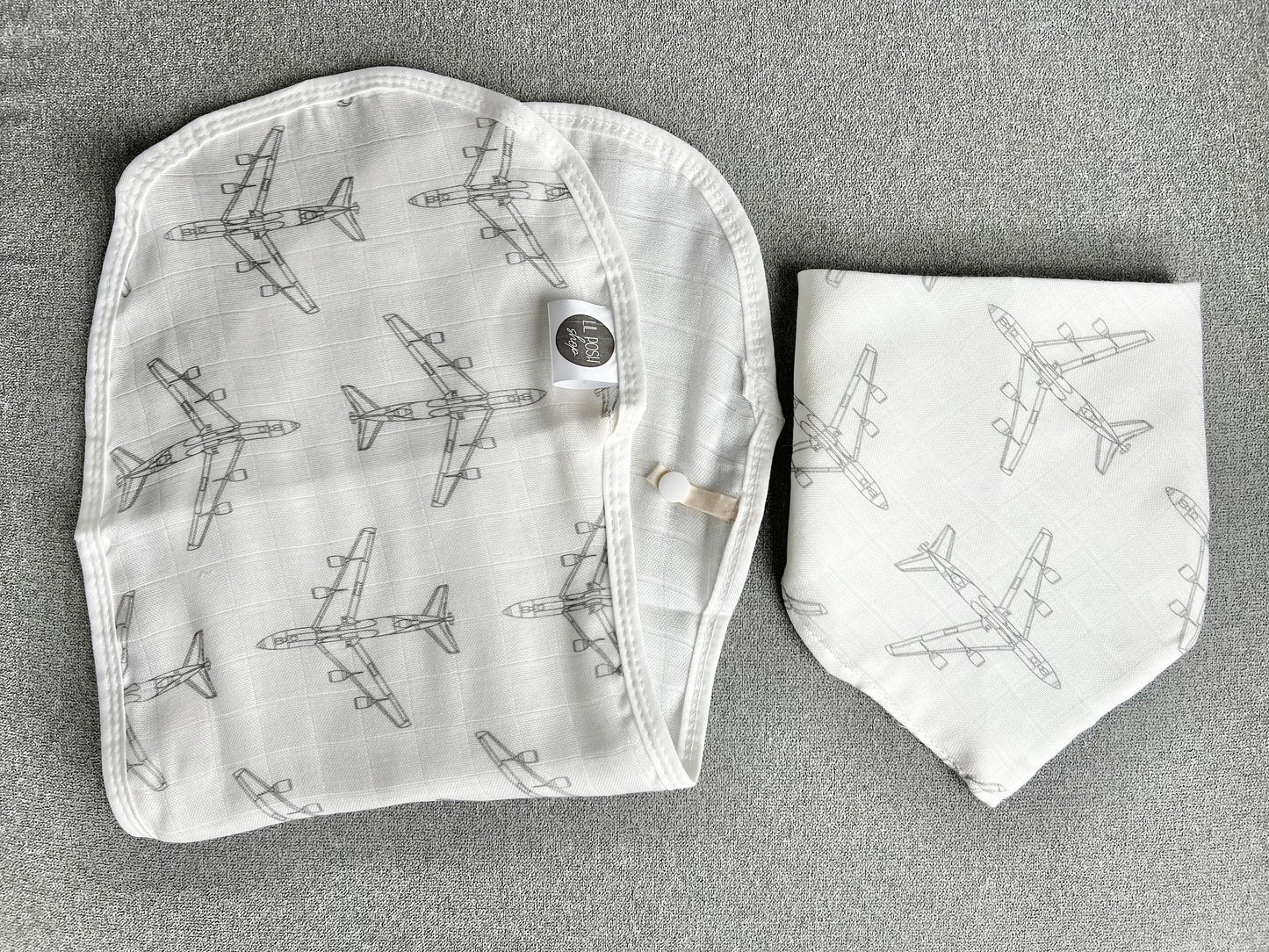 CLOSEOUT: KC-135 Blueprint Muslin Swaddle/Blanket