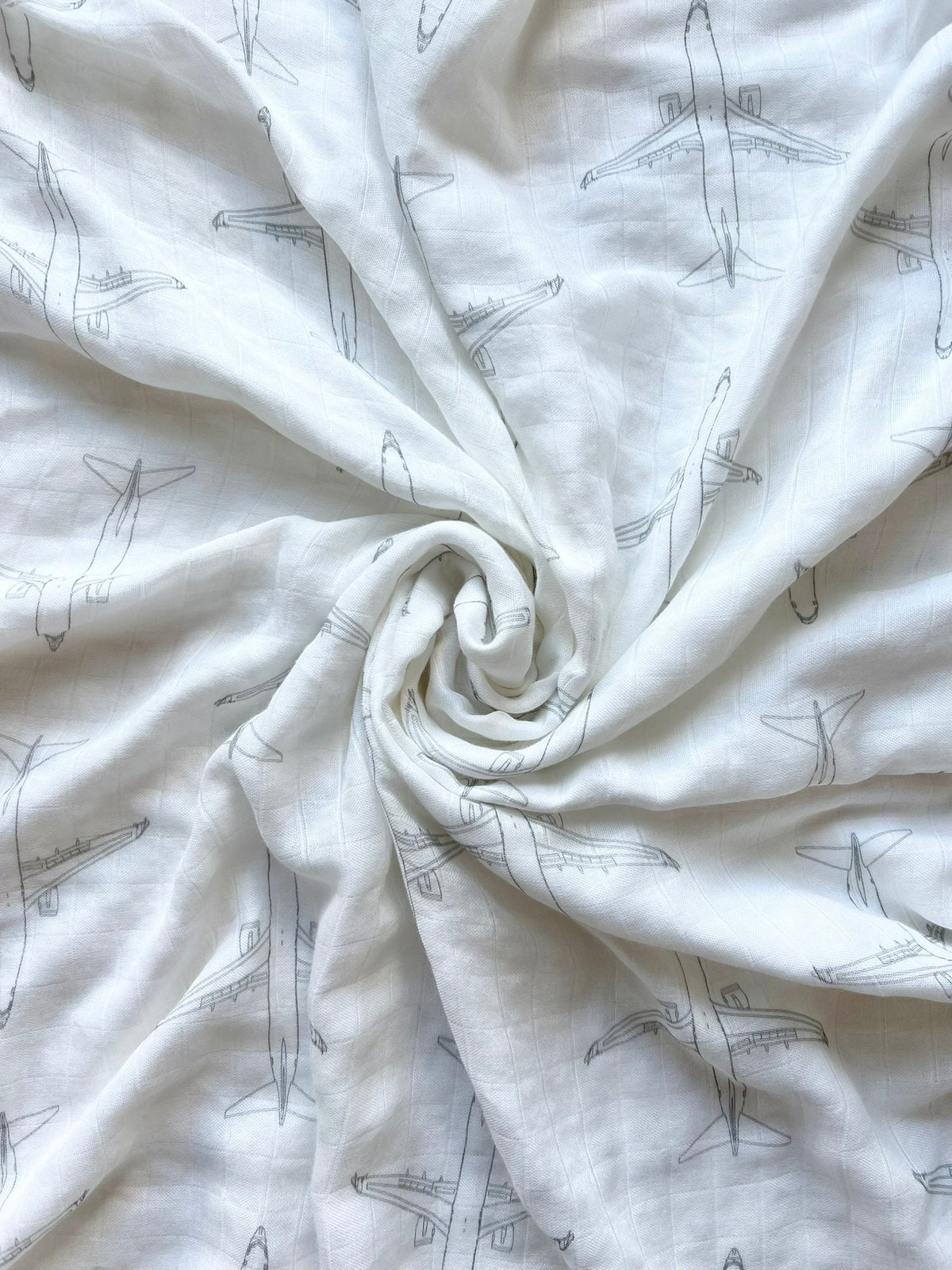 Boeing 737 Blueprint Muslin Swaddle/Blanket