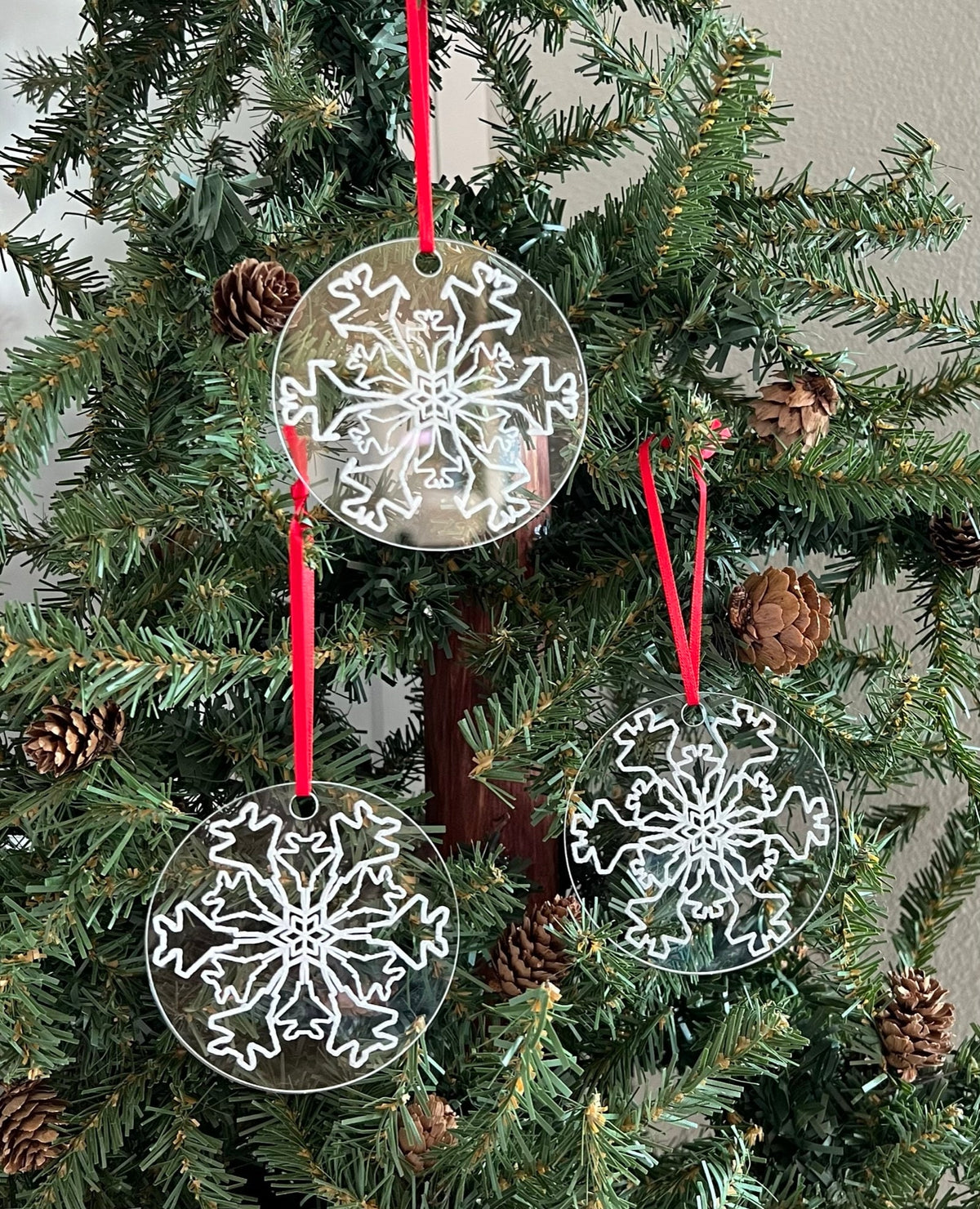 Engraved F-15, F-16 or F-35 Fighter Jet Snowflake Ornament