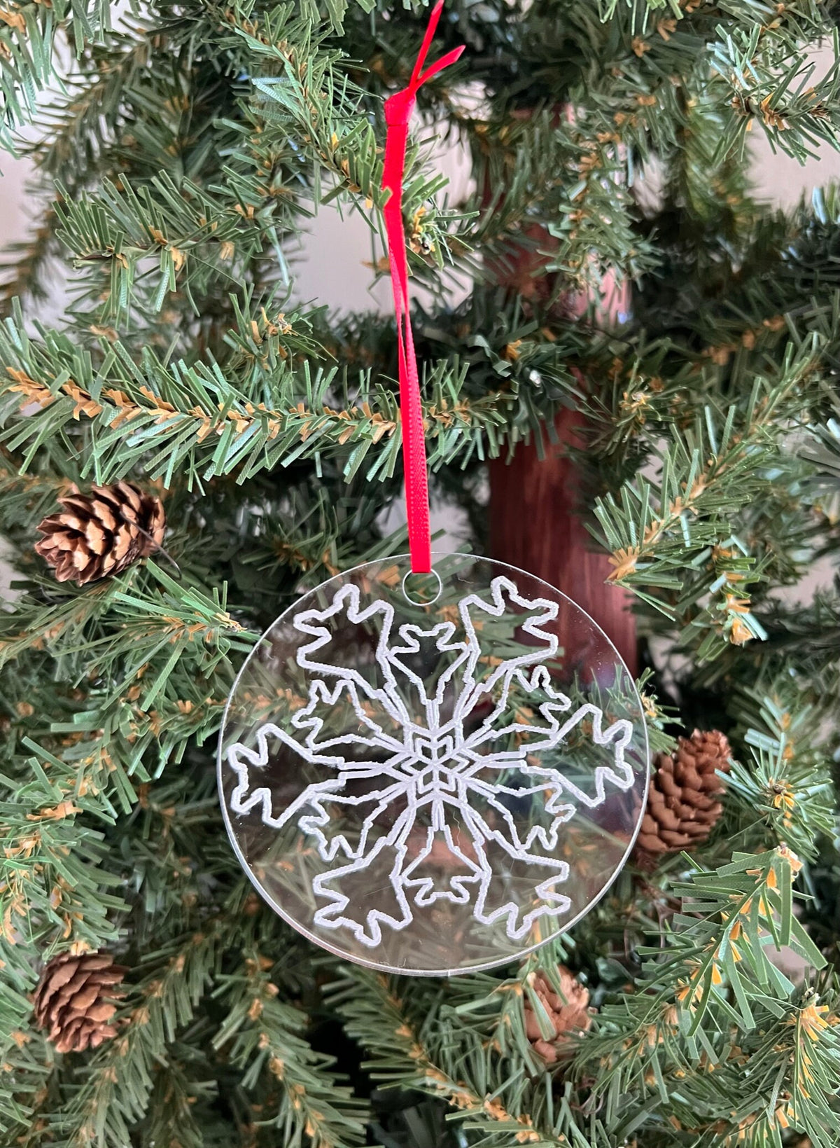 Engraved F-15, F-16 or F-35 Fighter Jet Snowflake Ornament