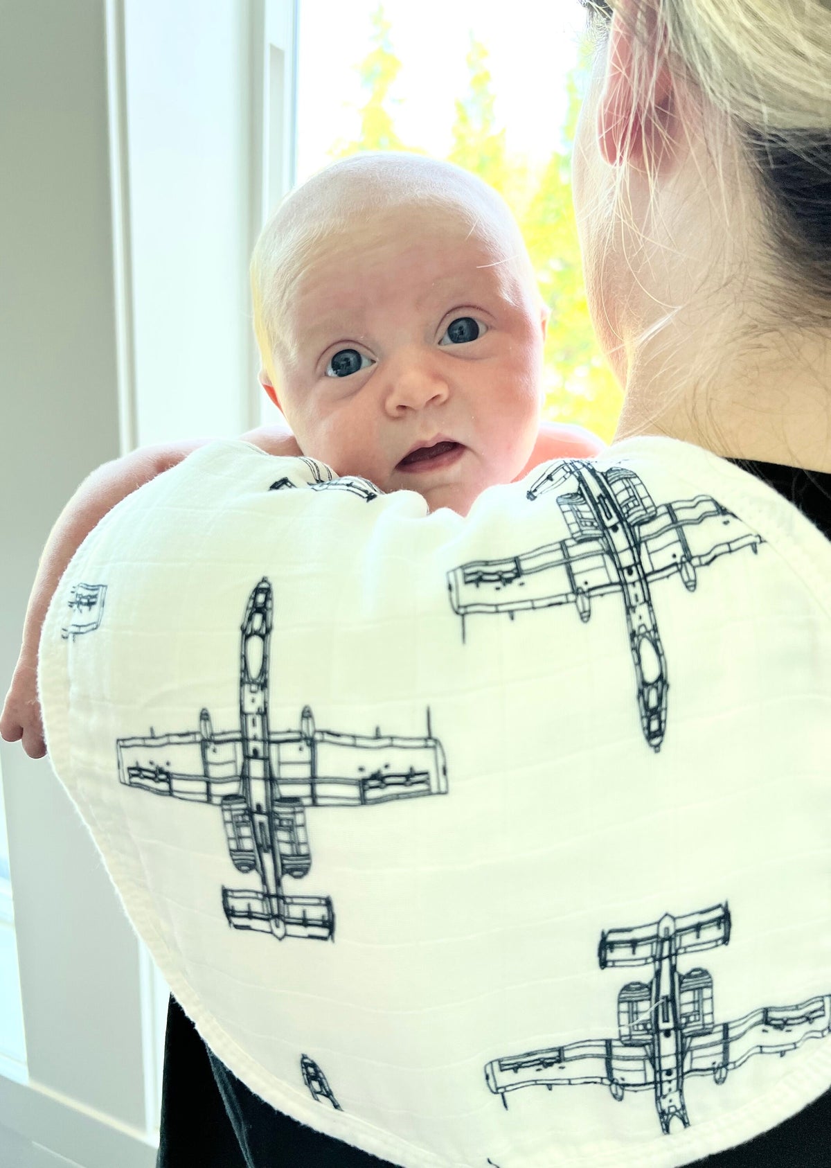 CLOSEOUT A-10 Blueprint Fighter Jet Bandana/Drool Bib + Burp Cloth