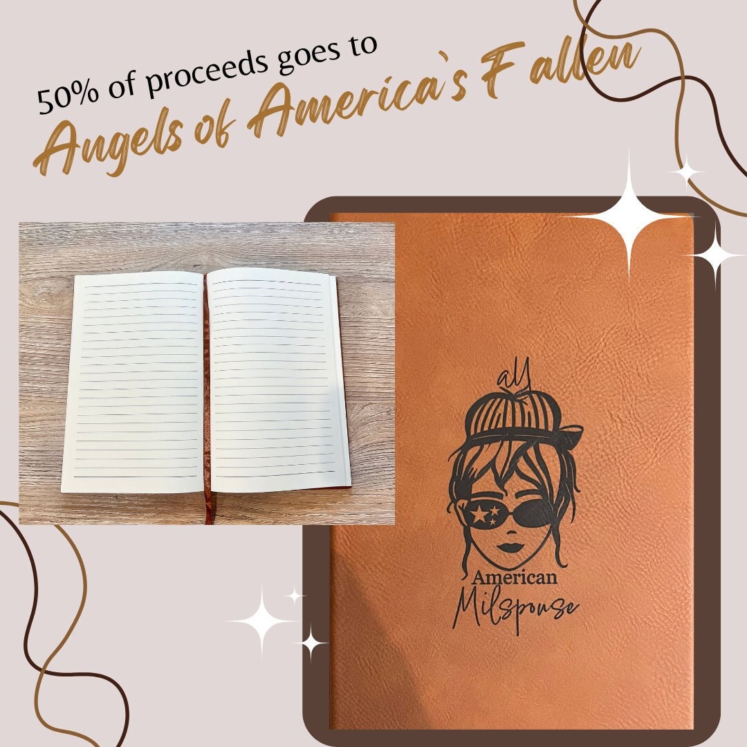 All American Milspouse A5 Stationary Journal- Fundraiser for Angels of America's Fallen