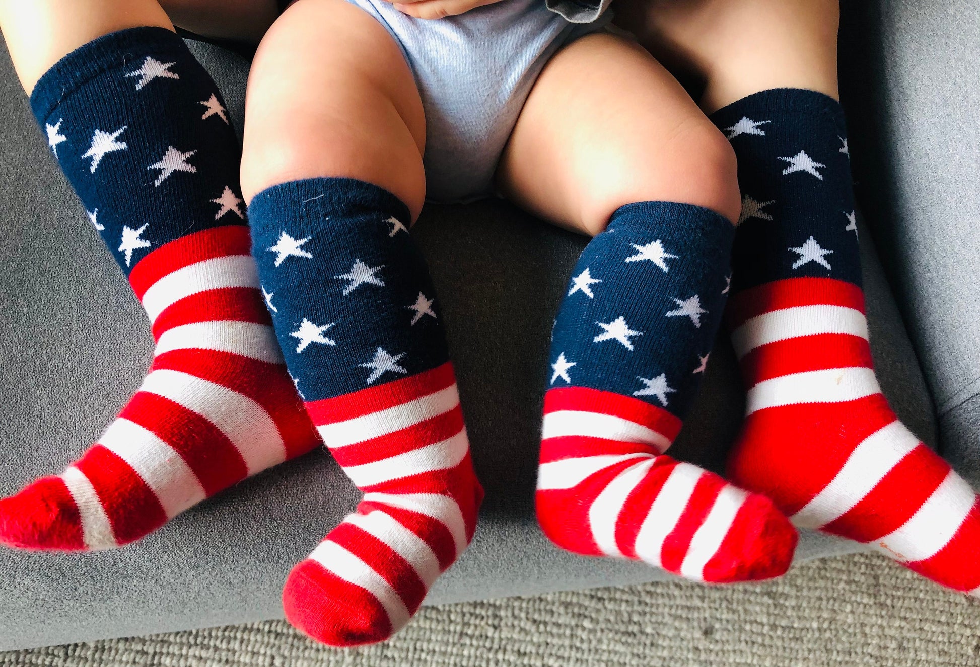 stars and stripes knee high socks